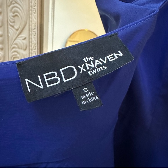 NBD x Naven Twins Hot Water Fit & Flare Dress Dark Cobalt | Small - Picture 6 of 6
